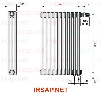 Радиатор IRSAP Tesi 32500/10 T25 CL 01